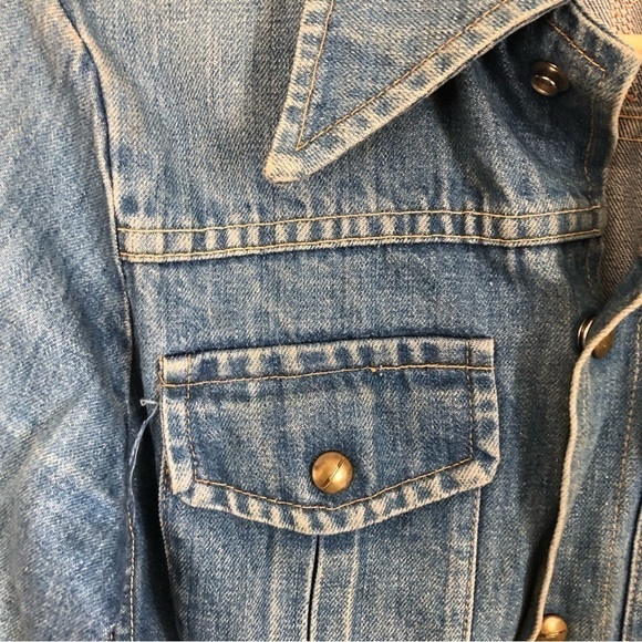VINTAGE Denim Boho Coastal Cowgirl Festival Embroidered Bohemian  Jean Jacket… - Picture 3 of 5